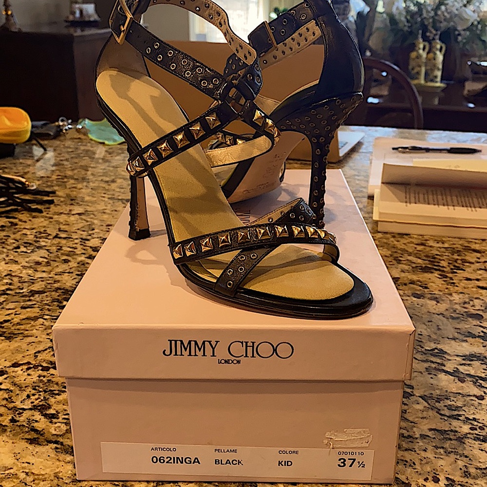 Jimmy Choo “Inga” Studded Sandals